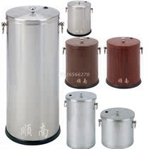 Shunnan stainless steel tea drum teahouse tea bucket tea bin tea trash bin collection bucket stainless steel tea bucket