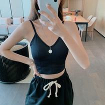 Camcorder vest women wear 2021 New with chest pad sexy beauty back bottom with inner sleeveless short coat tide