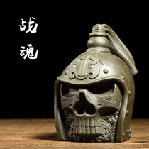 Tea pet ornaments purple sand can raise military soul sculpture armor battle soul tea play tea plate home decoration clay sculpture hand