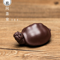 tea favor decoration boutique purple shou gui turtle shou bi nan shan blessing longevity hand piece birthday greetings gift tray decoration