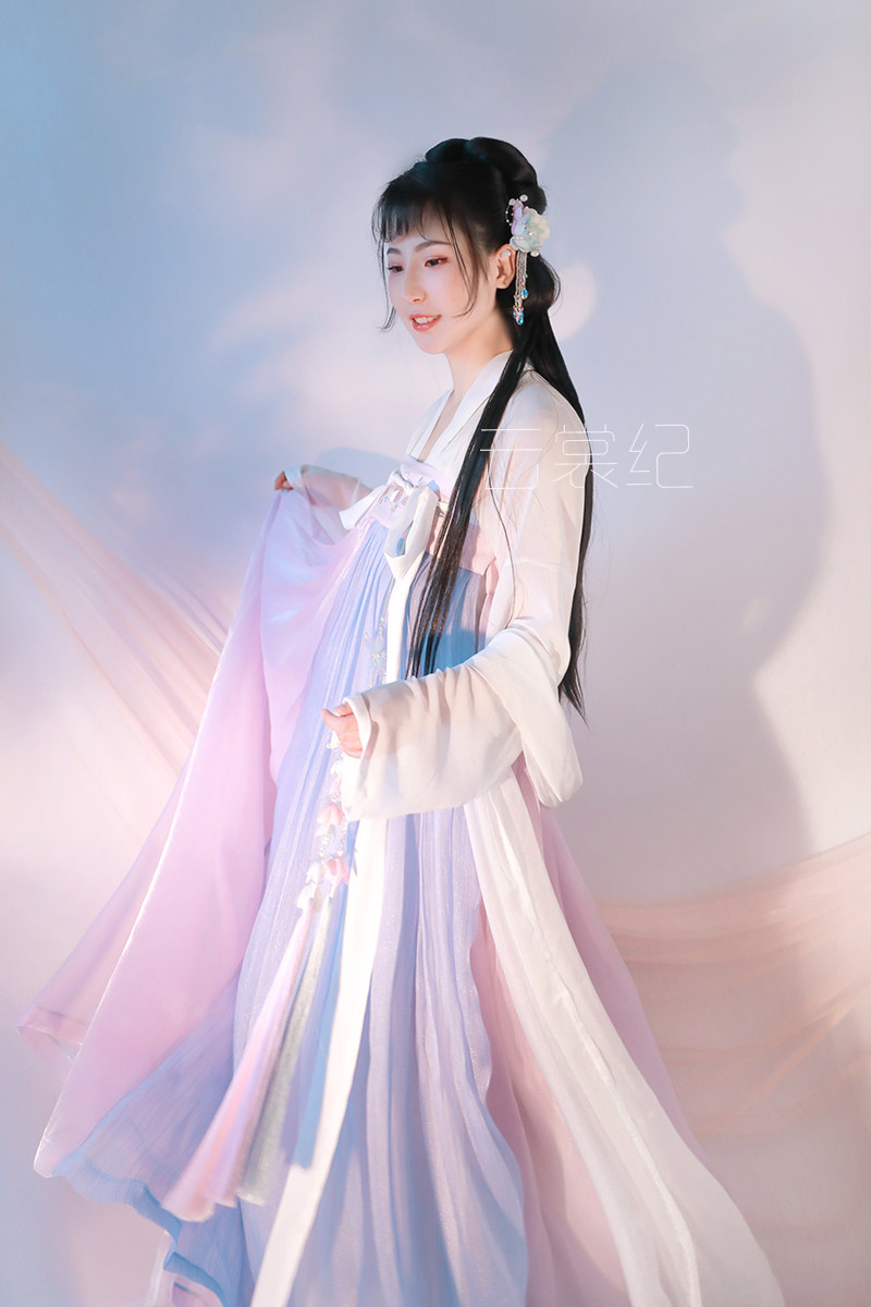 东月棠原创春樱汉服春季女国风齐腰齐胸裙大袖衫超仙飘逸古