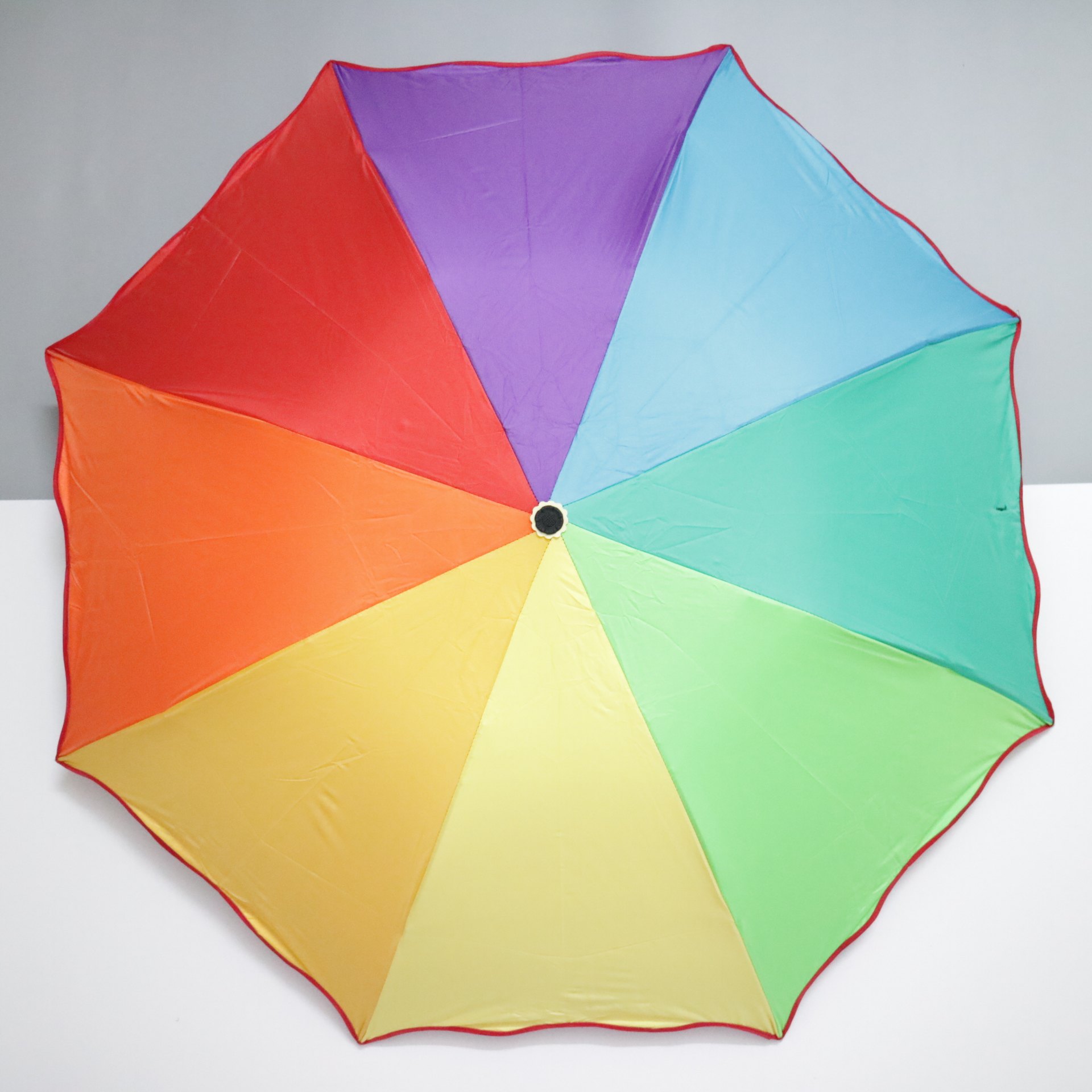 「晴雨轩」天堂 55cm&times;10k 七彩阳光黑胶防晒防水防紫外线晴雨伞