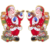 Christmas decorations glass door head stickers 55CM wallpaper large old mans head window stickers evening party arrangement 2 pieces