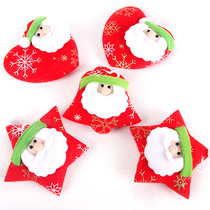 Christmas Tree decorations 10cm Santa Claus pendant accessories Five-pointed star pattern bell pendant Christmas gifts