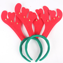 Christmas decorations Big antler head buckle hairpin head strap Bell Christmas party performance stage holiday supplies