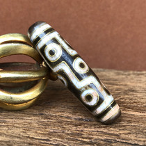 Tibetan Tantric Tianzhu Tibetan transmission inlaid with gold nine-eyed Tianzhu Natural cinnabar genuine to pure agate chalcedony package pulp