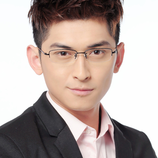 眼镜 百微纯钛眼镜 男士纯钛眼镜 近视眼镜框 超轻半框纯钛潮 配眼镜