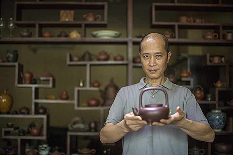 谢华手拉壶紫砂壶中国工艺美术大师【梨】壶潮州手拉壶淘瓷堂