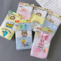 Childrens cotton underwear Japanese boys and girls baby trousers soft and thin section slub cotton bread pants briefs