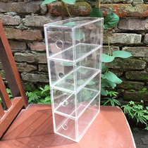 Thickened acrylic multi-layer drawer type waterproof glasses box ink box jewelry box glasses tape ruler display box