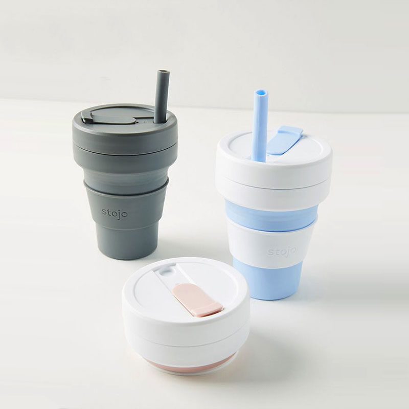 美国stojo便携旅行随行杯可折叠可压缩口袋杯咖啡杯茶杯环保水杯