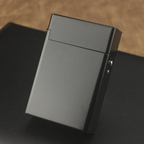 One-key self-moving play-cover cigarette case softpack protective shell Coarse Smoke Men Pressure Aluminum Alloy metal smoke clips 20 Loaded Lettering