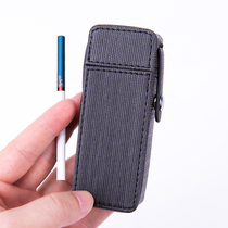 Leather cigarette box 20-pack mens cigarette bag womens long fine smoke jacket creative personality Protective case whole box