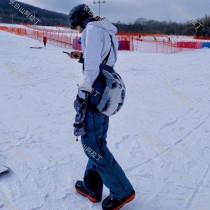 Long white Mountain ski suit rental Rrunning rive for streaming ski back with pants male and female big code waterproof