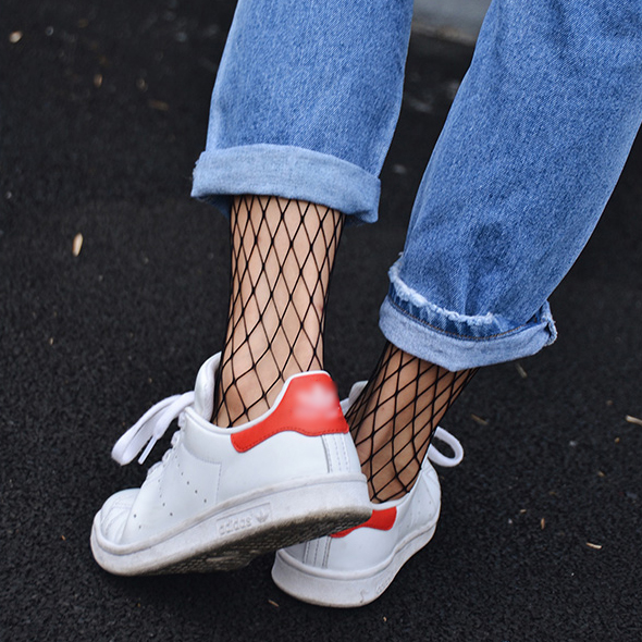 【单拍不发货】性感蕾丝镂空网袜短袜欧美韩版春夏渔网袜