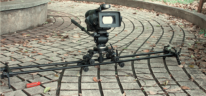 hmy黑蚂蚁a8摄像机桌面单反5d2相机滑轨1.2米微单铝合金轨道车