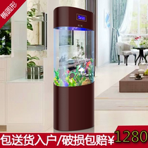 Oval fish tank acrylic small and medium living room ecological water tank landing aquarium European creative fish tank water tank