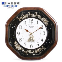Lisheng RHYTHM sound dynamic clock European style sweeping seconds home light control time creative crystal wall clock 4MH823WD06