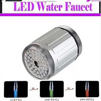 Faucet energy-saving luminous discoloration colorful light dazzling color temperature control three-color water temperature meter filter anti-rust color rendering multi-purpose
