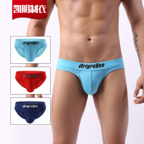 Sky blue mens triangle swimming trunks low waist mens swimming trunks underwear sexy fashion youth personality trendy mens red