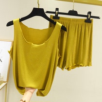 Fashion Summer Suit Women Sports Han Prints Bottom Sleeping Shorts Ocean Gas Tide Thin and casual Two sets of home vests