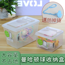 Manhattan ball storage box Baby bite box Clamshell Hand grab ball rattle Large capacity teether toy storage box