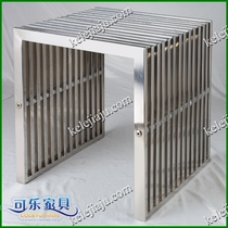 CL4101 14-row stainless steel square stool Steel bench Amisi shoe stool change stool