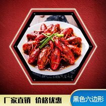 LED hexagonal hexagonal shaped special-shaped ultra-thin Billboard catering acrylic signboard decorative light box advertising customized