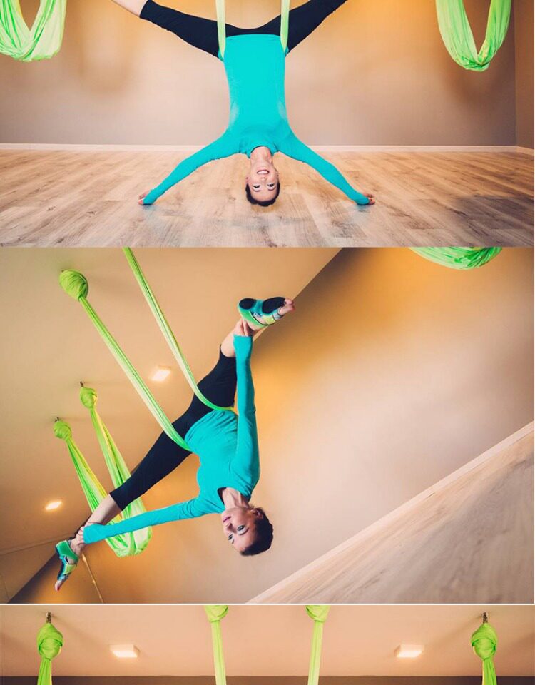 空中瑜伽吊床家用室内吊绳吊带床彩色布健身房瑜珈馆空中瑜伽吊环