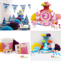 Shenzhen number 2 plate blowing Dragon Hat children 2 years old two year old female boy birthday party tableware blowing roll toy