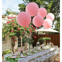 Shenzhen Birthday Party Decoration 24 Inch Macaron Pink Oversized Balloon Wedding Opening Celebration Pure Color Balloon