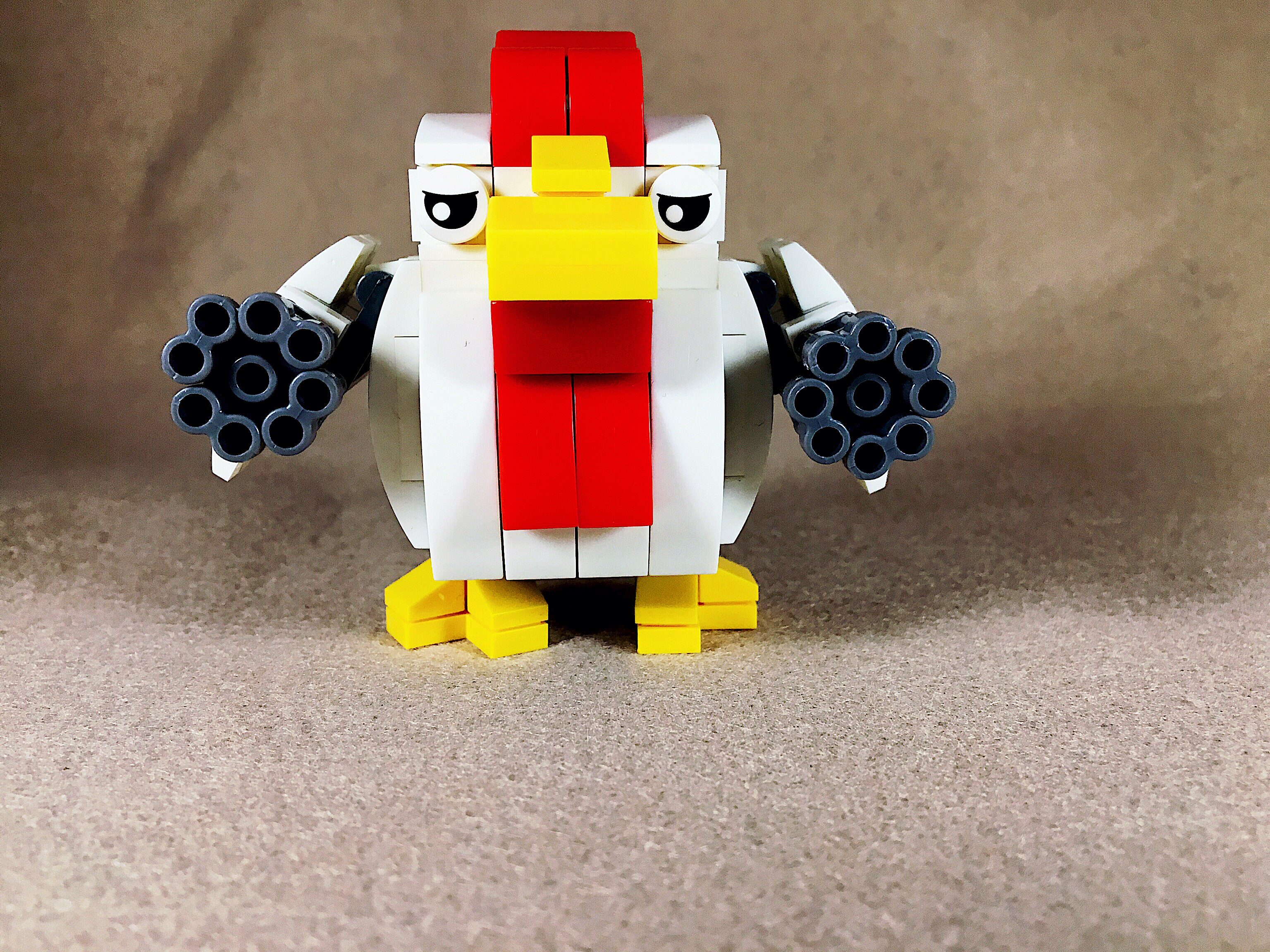 积木moc 原创作品 手动拼装diy 积木机甲 鸡年限量萌萌可爱战斗鸡