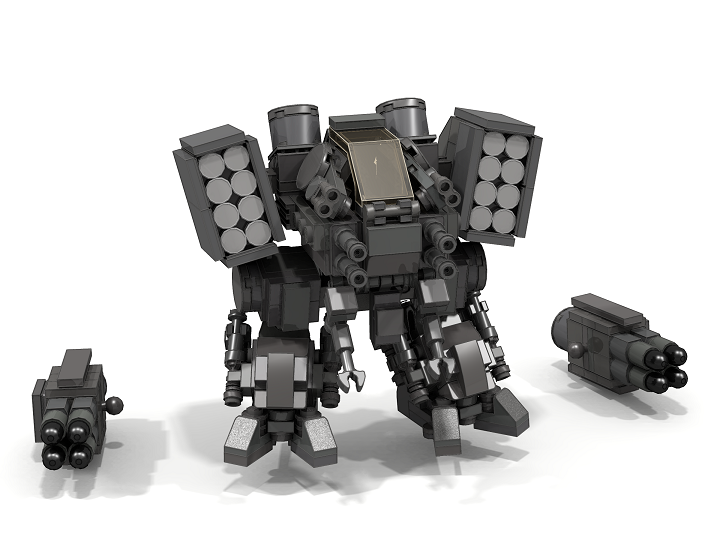 积木moc 原创 二足实战装甲手动拼装 创意作品男生礼物