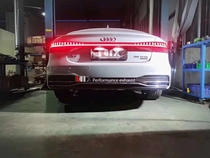 19-year-old new Audi A7 modified front mid-tail remote control valve exhaust pipe double-out sports car sound blast street sound modification