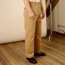 Labour union American Chino high-waisted gentleman wide legs pleated khis pants Yk-031