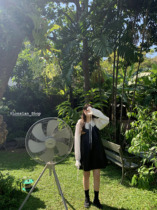 Lonslan homemade spring and summer 2021 small leather skirt vest dress skirt