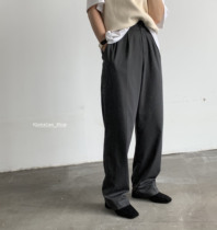 Lonslan homemade spring summer 2021 summer midline wide leg closing suit pants