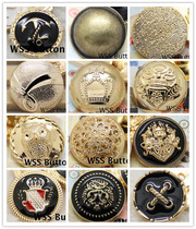 Metal Button Mens and Womens Coats Fashion Buckle Gold Trench Suit Button Button Sweater Windbreaker Jacket