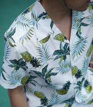 The Killer retro Hawaii Cuban-collar shirt man summer cotton linen vacation loose short sleeves