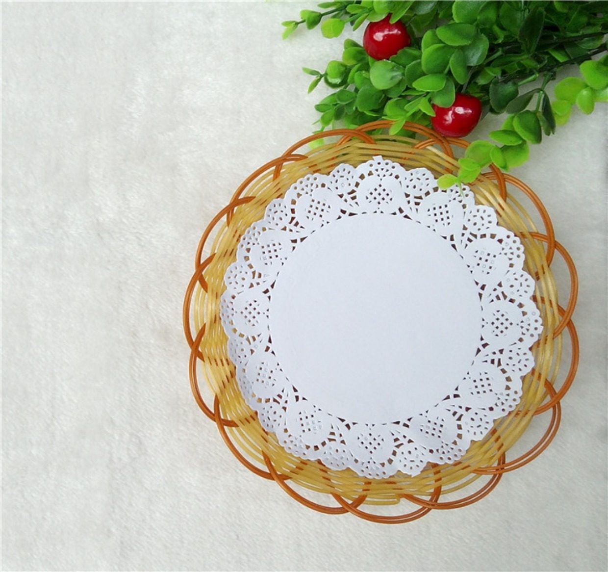 圆形蛋糕花底纸烘焙吸油纸厨房花边纸油炸点心纸披萨垫180张油纸_双氙