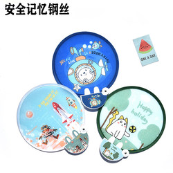 Memory wire foldable fan portable small fan children's round fan cartoon round fan custom advertising fan