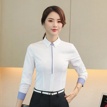 Professional suit goddess fan long-sleeved shirt design sense niche fashion business shirt chaps interview commuter formal wear