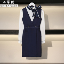 High-end professional wear goddess front desk waiter work clothesBeauty salon skirt dress