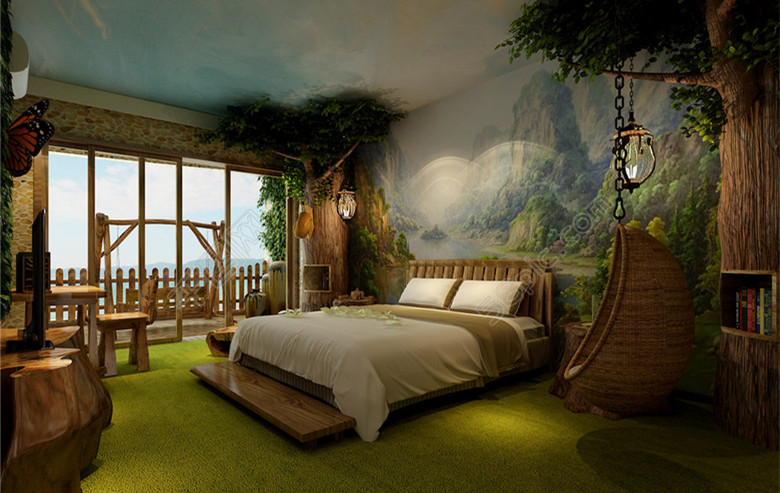 森林系卧室感受自然深呼吸