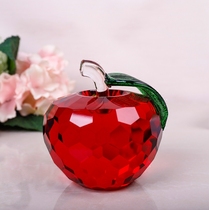 Crystal Apple ornaments creative Christmas peace gift Valentines Day to send girlfriend wife birthday gift Feng Shui beauty