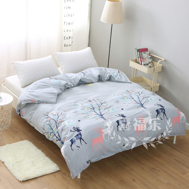 washed quilt cover single student dormitory single 1.5 bed double 200*230 meter cartoon cotton cloth plus quilt cover