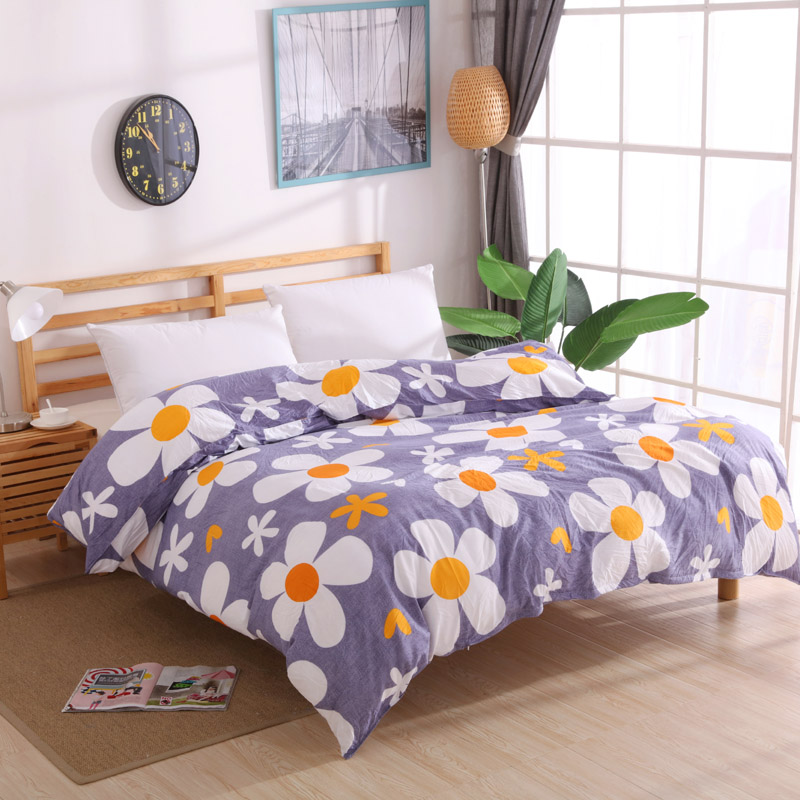 washed quilt cover single student dormitory single 1.5 bed double 200*230 meter cartoon cotton cloth plus quilt cover