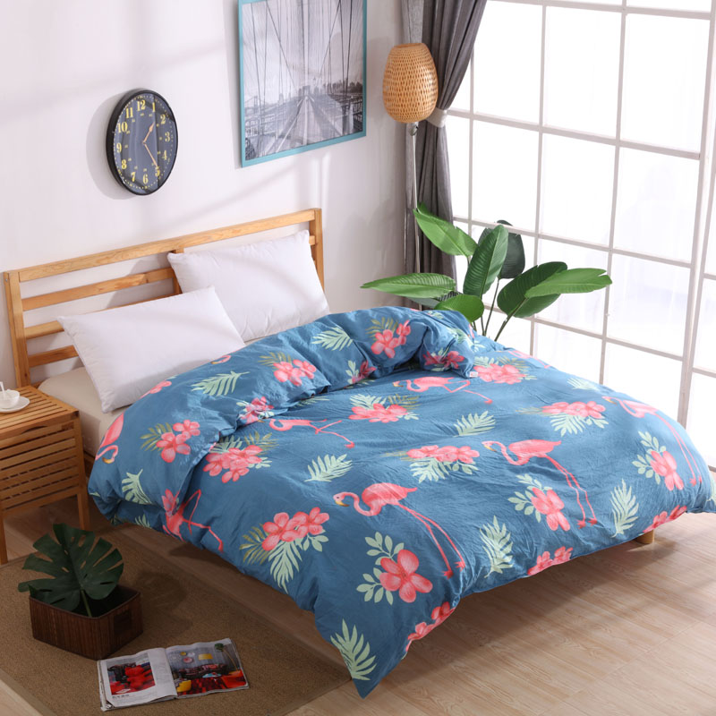 washed quilt cover single student dormitory single 1.5 bed double 200*230 meter cartoon cotton cloth plus quilt cover