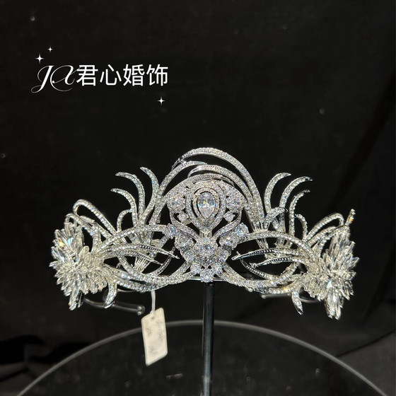 Junxinjia f252ete 구리 지르코늄 크라운 디자인 틈새 틈새 웨딩 드레스 타이포그래피 Korean Sweet Crown Junxinjia f252ete 구리 지르코늄 크라운 디자인 틈새 틈새 웨딩 드레스 타이포그래피 Korean Sweet Crown