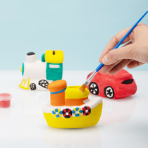 Childrens handmade diy production Puzzle Plaster Doll Coated full suit Ceramic Toy Deposit Money Jar White blank Fill Color